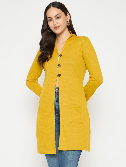 women solid long sleeves cardigan - 21724252 - Very Small Image - 1