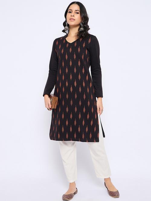 women self designed long sleeves woolen kurta - 21724292 - Very Small Image - 1