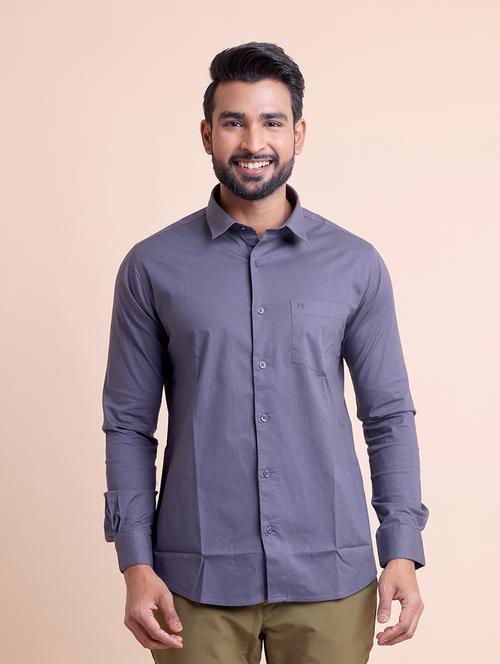 men long sleeves solid formal shirt - 21724372 - Very Small Image - 1