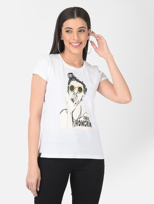 women printed round neck regular t-shirt - 21724432 - Very Small Image - 1