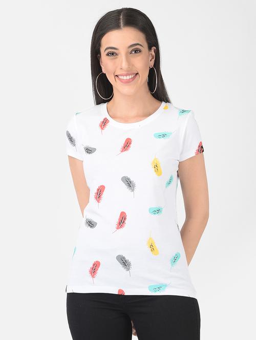 women printed round neck regular t-shirt - 21724438 - Very Small Image - 1