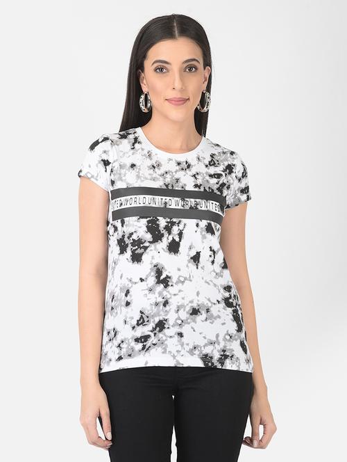 women printed round neck regular t-shirt - 21724444 - Very Small Image - 1
