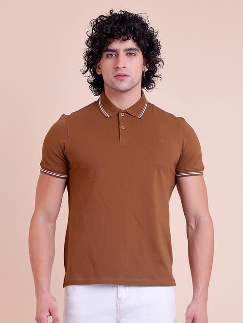 men solid short sleeve polo t-shirt - 21724489 - Very Small Image - 1