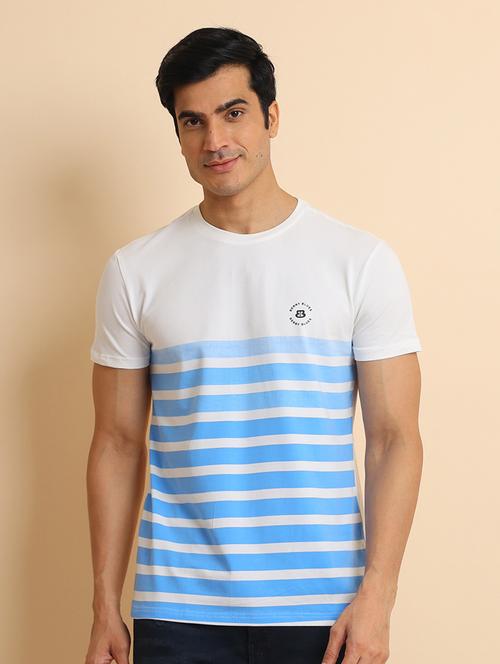 men short sleeves striped t-shirt - 21724547 - Very Small Image - 1