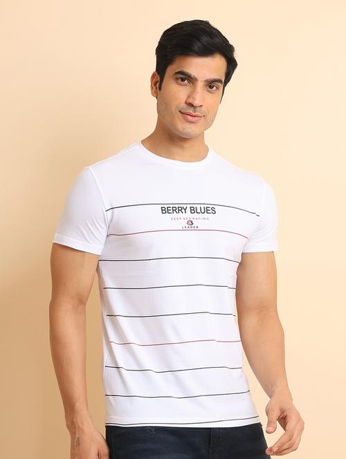 men short sleeves striped t-shirt - 21724548 - Very Small Image - 1