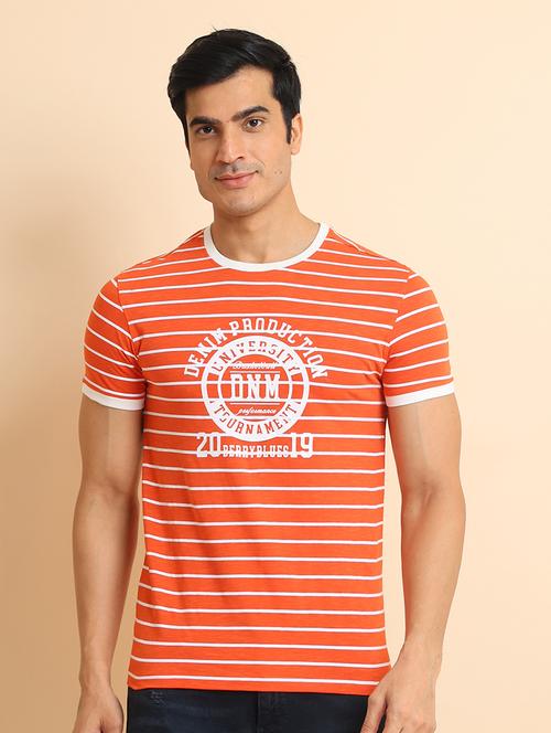 men short sleeves striped t-shirt - 21724551 - Very Small Image - 1