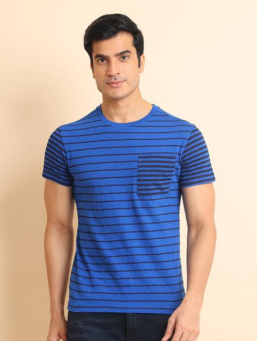men short sleeves striped t-shirt - 21724555 - Very Small Image - 1