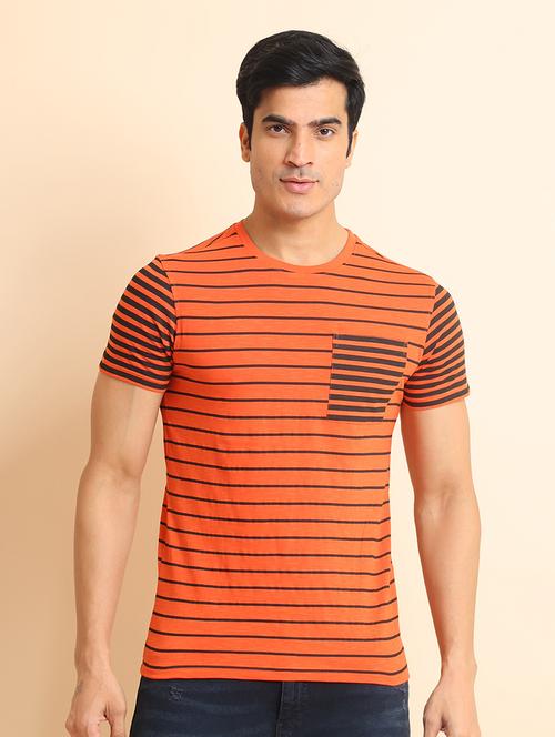 men short sleeves striped t-shirt - 21724556 - Very Small Image - 1