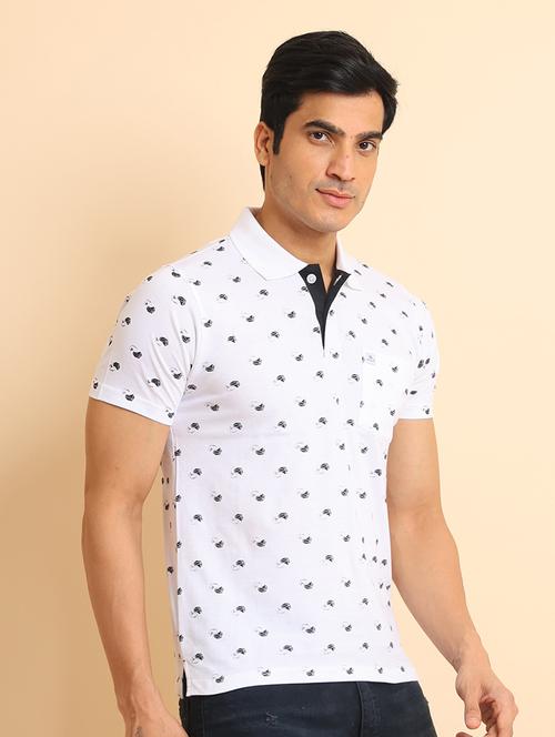 men short sleeves printed polo t-shirt - 21724578 - Very Small Image - 1
