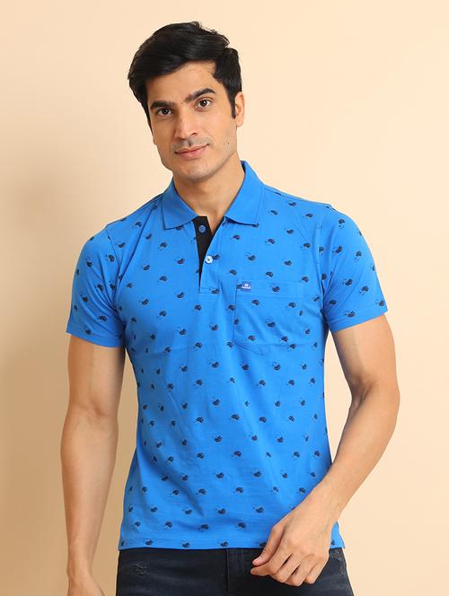 men short sleeves printed polo t-shirt - 21724579 - Very Small Image - 1