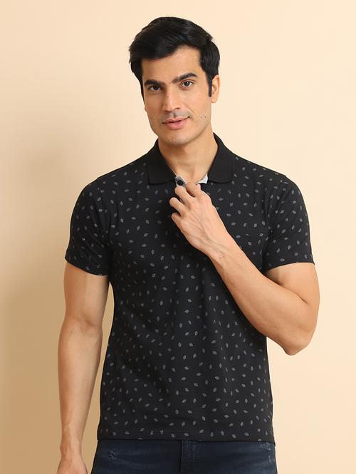 men short sleeves printed polo t-shirt - 21724585 - Very Small Image - 1