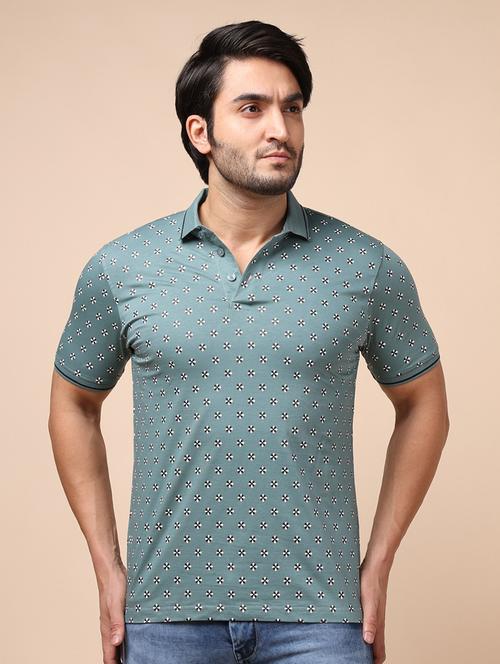 men short sleeves printed polo t-shirt - 21724651 - Very Small Image - 1
