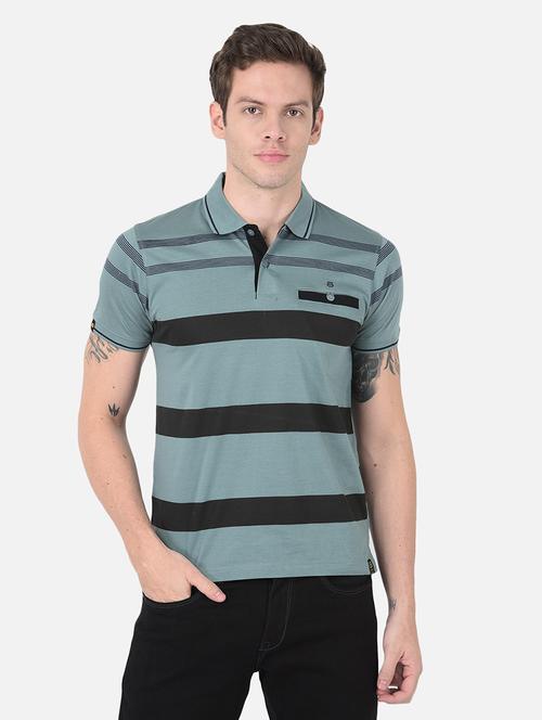 men striped short sleeves polo t-shirt - 21724671 - Very Small Image - 1