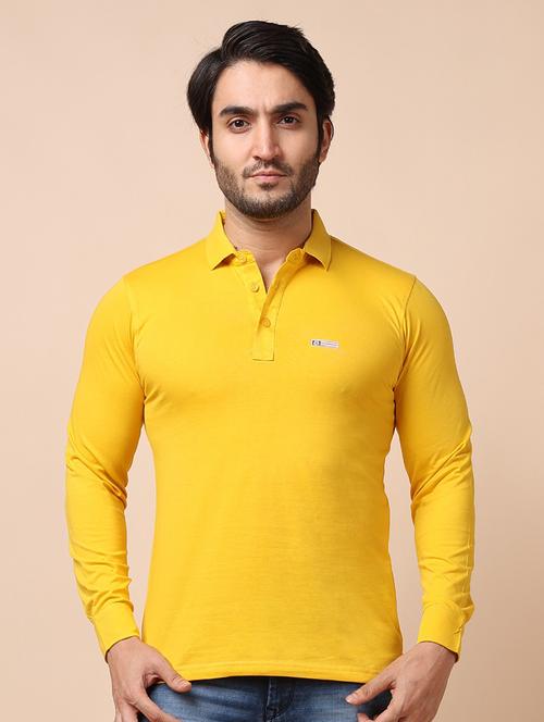 men long sleeves plain polo t-shirt - 21724907 - Very Small Image - 1