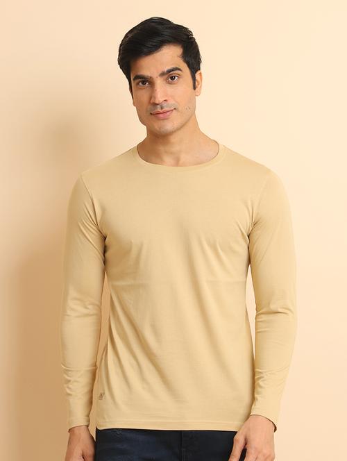 men long sleeves plain t-shirt - 21725051 - Very Small Image - 1