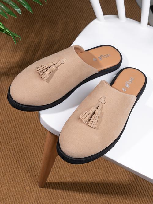 men solid slip on mules - 21725210 - Very Small Image - 1
