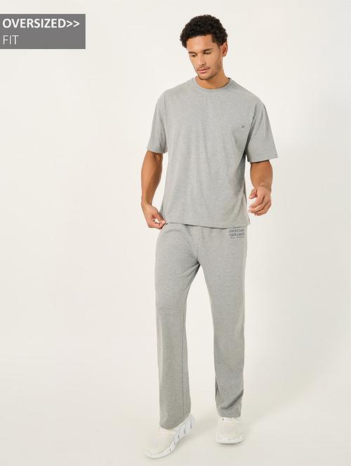 men grey back print co-ord set - 21725215 - Very Small Image - 1