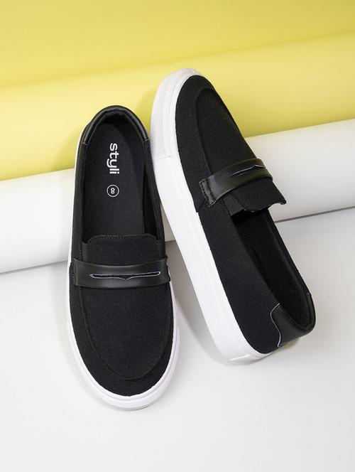 men solid slip on loafer - 21725245 - Very Small Image - 1