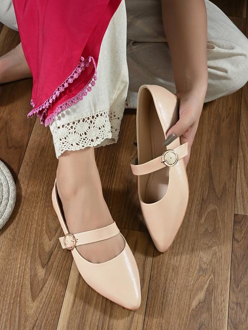 women white back strap ballerina - 21725345 - Very Small Image - 1