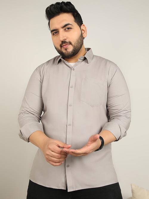 men solid long sleeve casual shirt - 21725460 - Very Small Image - 1