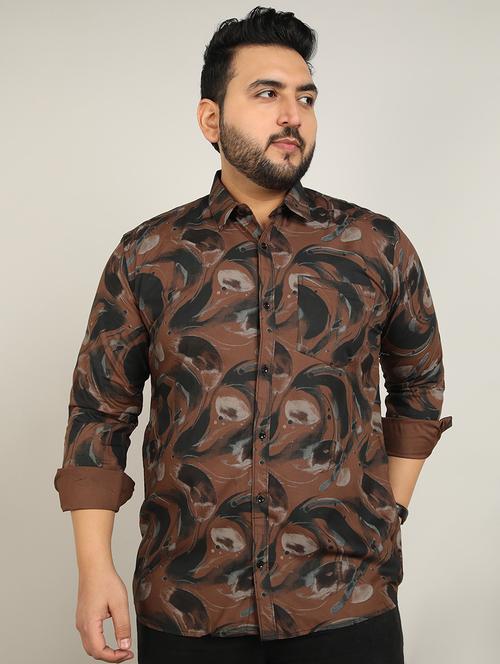 men printed long sleeve casual shirt - 21725475 - Very Small Image - 1