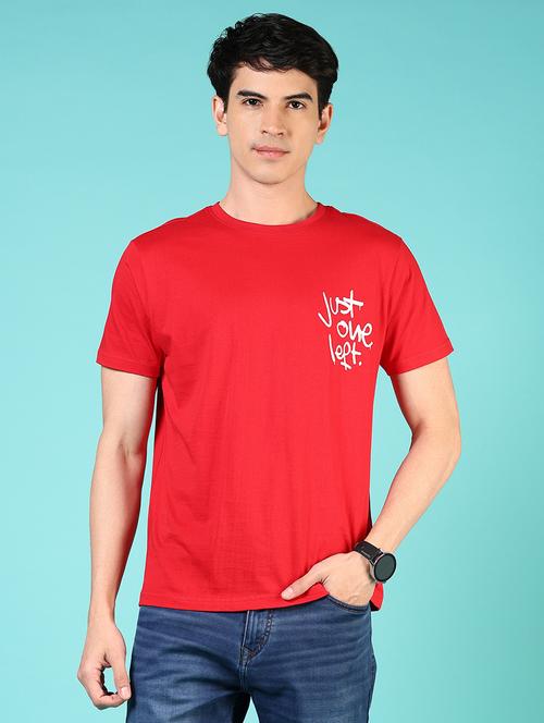 men front & back print round neck regular fit t-shirt - 21725701 - Very Small Image - 1