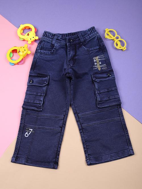 boys blue mid rise cargo - 21725745 - Very Small Image - 1