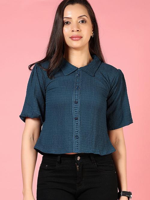 teal cotton regular top - 21725787 - Very Small Image - 1