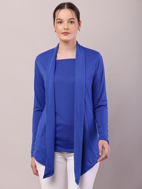 women solid asymmetric shrug - 21726453 - Very Small Image - 1