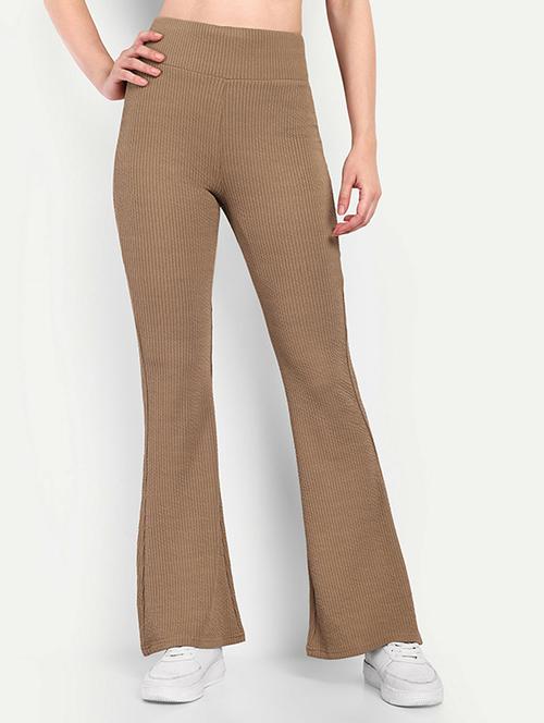 women solid high rise bootcut trouser - 21726893 - Very Small Image - 1