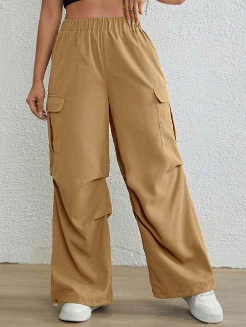 women solid high rise cargo - 21727009 - Very Small Image - 1