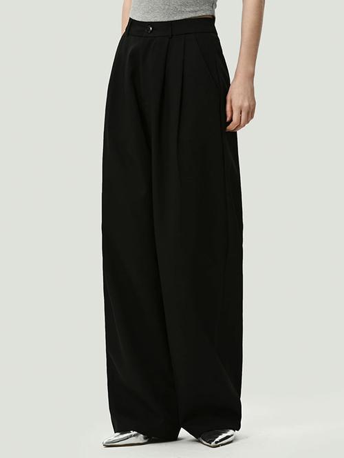 women solid high rise korean pants  - 21727161 - Very Small Image - 1