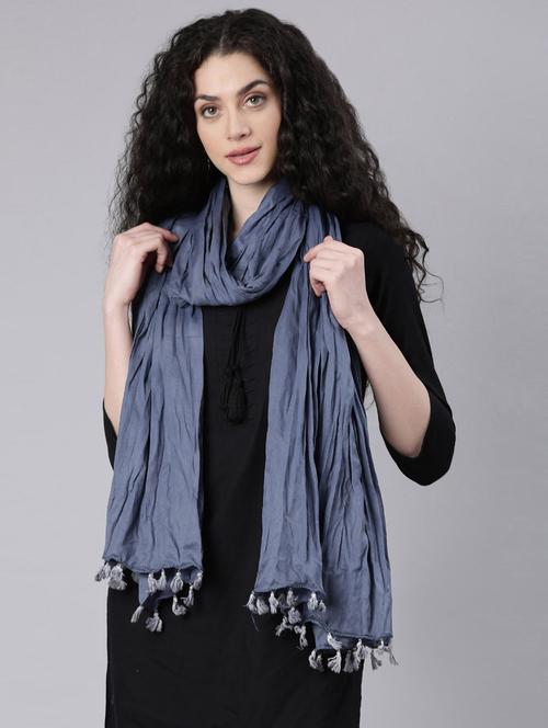 women grey solid dupatta - 21728012 - Very Small Image - 1