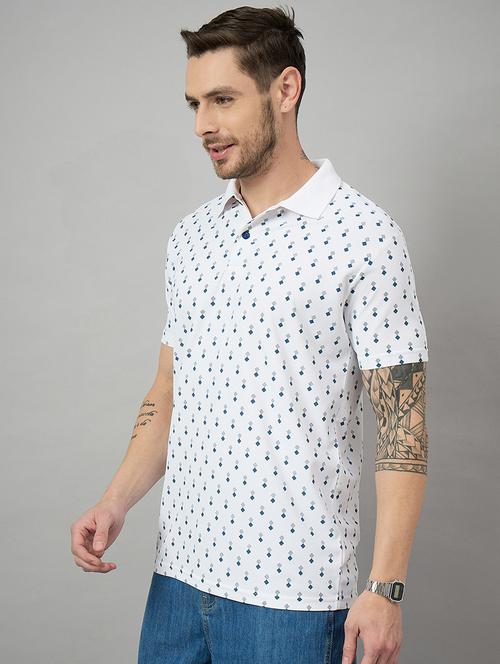 men short sleeves printed polo t-shirt - 21728076 - Very Small Image - 1