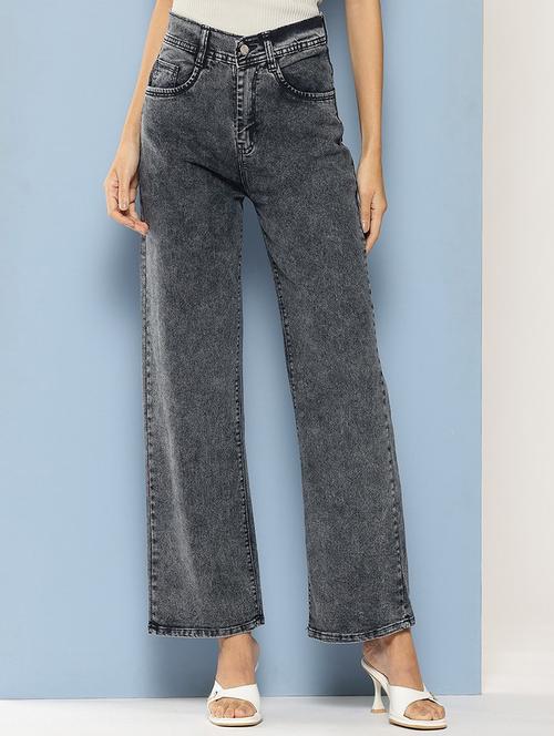 girls solid high rise denim jeans - 21728144 - Very Small Image - 1