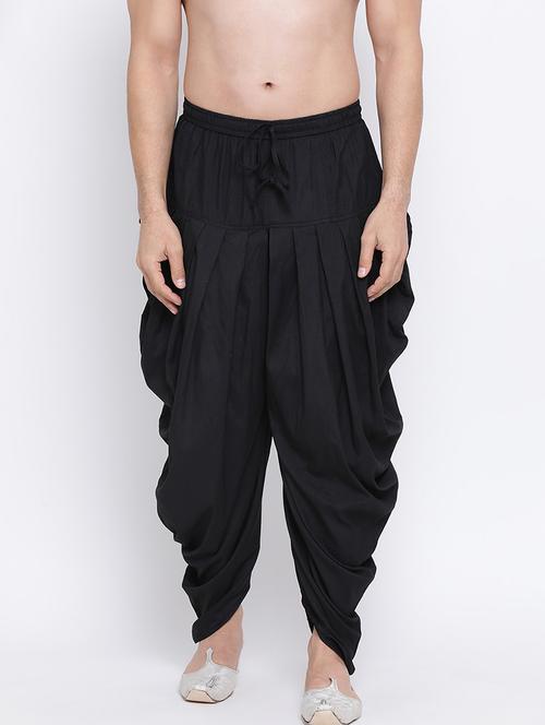 men mid rise solid dhoti salwar - 21728428 - Very Small Image - 1
