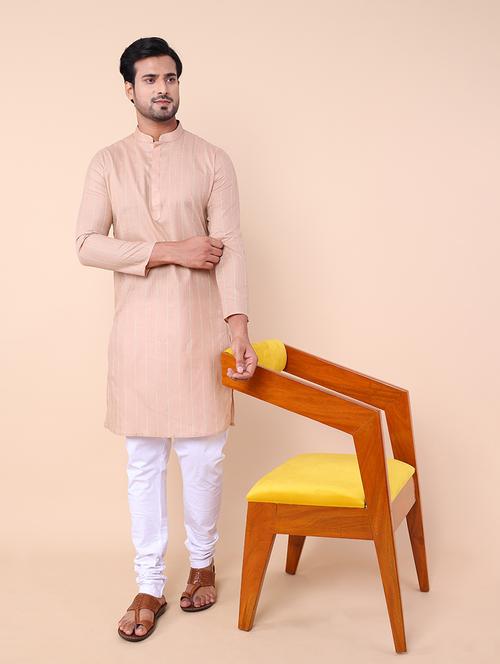 men striped kurta churidar set - 21728490 - Very Small Image - 1