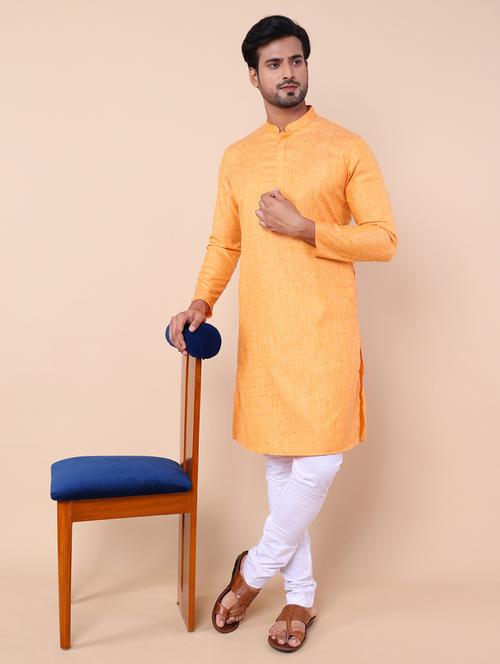 men mandarin neck solid kurta pyjama set - 21728498 - Very Small Image - 1