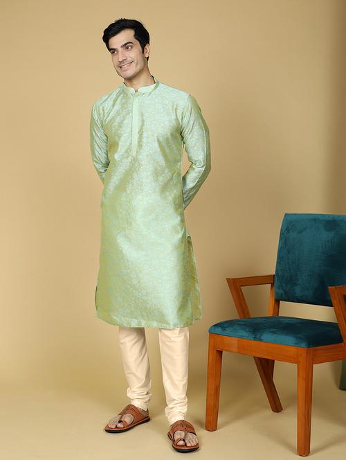 men long sleeve kurta churidar ethnic wear set - 21728524 - Very Small Image - 1