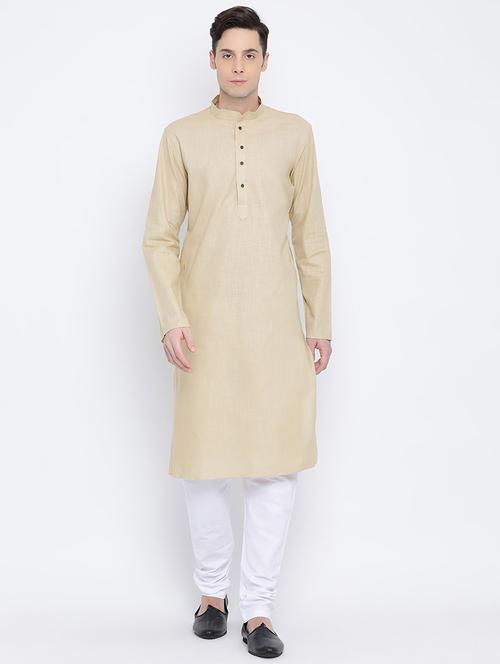 men solid kurta churidar ethnic wear set - 21728658 - Very Small Image - 1