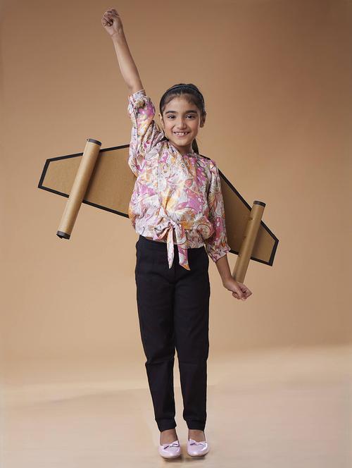 girls printed puff sleeves top - 21729205 - Very Small Image - 1