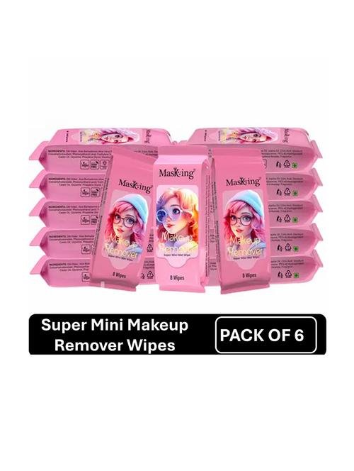 masking super mini–makeup remover wipe (pack 6) - 21729685 - Very Small Image - 1