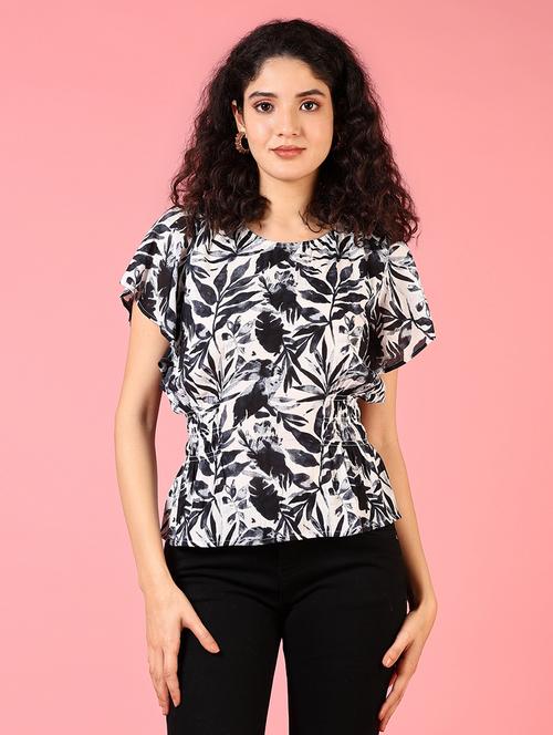 women black printed short sleeve top - 21729963 - Very Small Image - 1