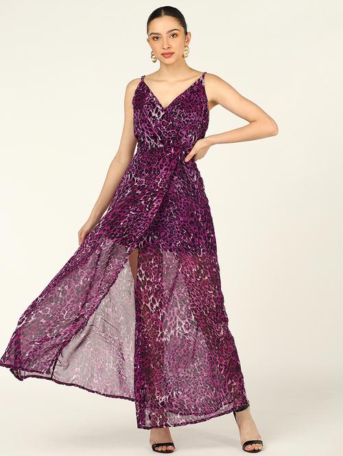 women animal print shoulder strap a-line dress - 21730163 - Very Small Image - 1