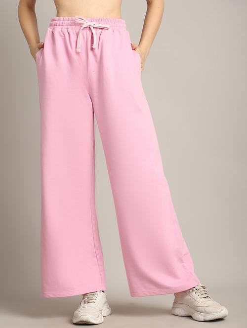 women solid high rise relaxed fit track pant - 21730173 - Very Small Image - 1