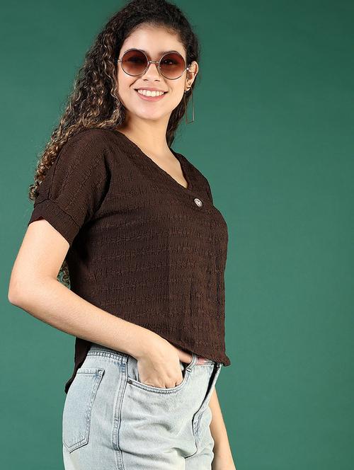 women self desinged puff sleeve crop top - 21730414 - Very Small Image - 1