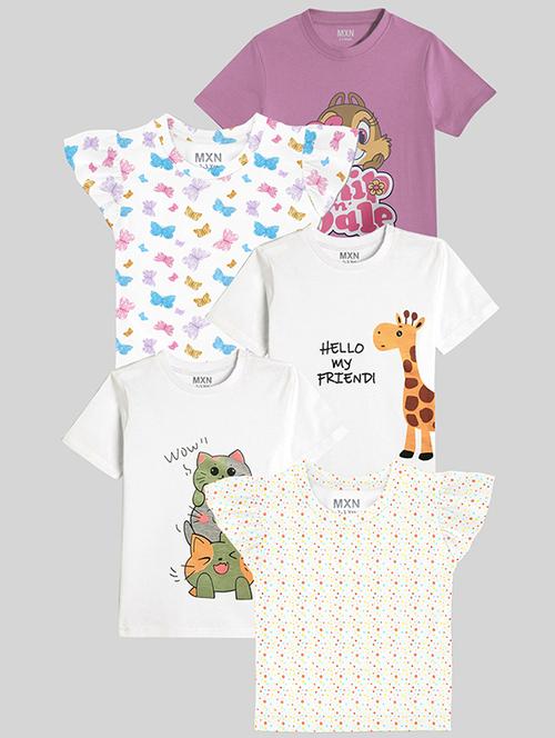 kids pack of 5 printed t-shirts - 21730824 - Very Small Image - 1