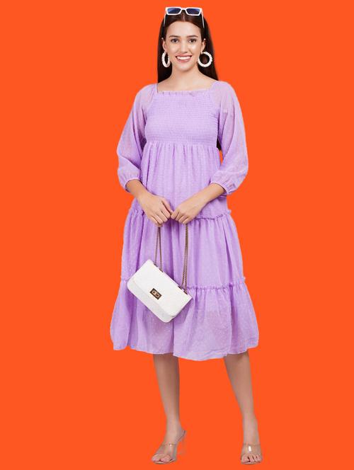 women self designed long sleeves tiered dress - 21730887 - Very Small Image - 1