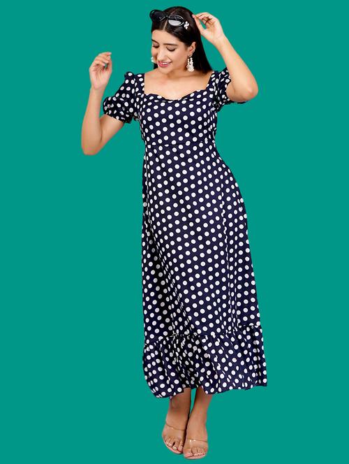 women printed puff sleeves tiered dress - 21730902 - Very Small Image - 1