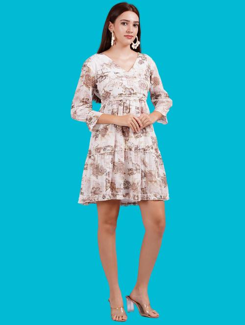 women floral print tiered dress - 21731054 - Very Small Image - 1